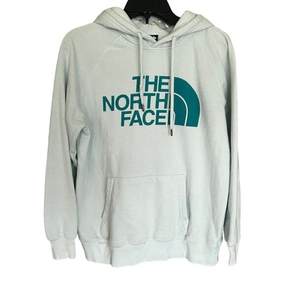 The North Face Pullover Hoodie teal and turquoise Gorpcore everyday school sz M - Picture 1 of 4